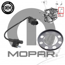 Jeep Wrangler JK 2.8CRD 07-18 Krank Sensörü ve Devir Sacı Seti Mopar Jeep Wrangler JK 2.8CRD 07-18 Krank Sensörü ve Devir Sacı Seti Mopar