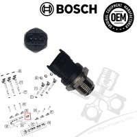Jeep Grand Cherokee WK2 RAM 1500 Lancia Thema 3.0CRD Yakıt Rail Basınç Sensörü Bosch 68247772AA
