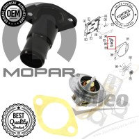 Jeep Grand Cherokee ZJ 5.2L 5.9L 93-98 Contalı Termostat ve Termostat Yuvası Seti