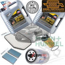 Jeep Wrangler JK 2.8CRD Filtre Bakım Seti Partiküllü Motor Yağı 5W40 DPF