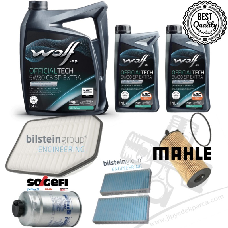 Filtro Referencia FSK/JK/004A Kit De Filtros (aire, Aceite Y Combustible) Para Jeep Wrangler JK 2.8 CRD 2007-2017, Referencia FSK/JK/004A - Mantenimiento Completo Del Motor Recambios Filtros 2007-2017 Diesel