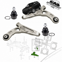 Jeep Cherokee KL 14-18 Ön Alt Salıncak Rotil Seti 68210238AG 4668993AG 68224650AB Jeep Cherokee KL 14-18 Ön Alt Salıncak Rotil Seti 68210238AG 4668993AG 68224650AB
