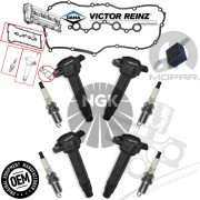 Jeep Compass 2.0L 2007-2017 Buji Bobin Conta Kapasitör Röle Seti 4606824AC SP0ZFR5F11 4884762AA 4884765AA 4606866AA