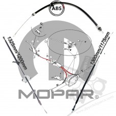 Jeep Commander XH 2008-2010 El Fren Halatı Seti Jeep Commander XH 2008-2010 El Fren Halatı Seti