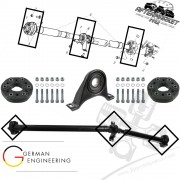 Chrysler 300C 3.0CRD 2006-2010 Arka Şaft Takozu Şaft Rulmanı Seti 4593546AF