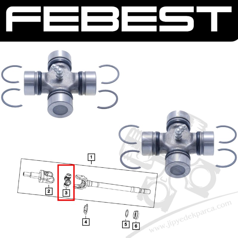 Jeep XJ KJ ZJ WJ 30mm Ön Aks Mafsal İstavroz Seti 4137757